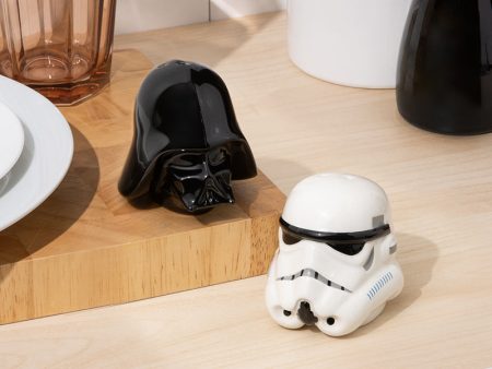 Star Wars Darth Vader And Stormtrooper Head Salt & Pepper Set Online Hot Sale