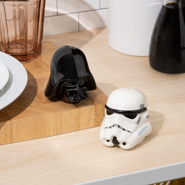 Star Wars Darth Vader And Stormtrooper Head Salt & Pepper Set Online Hot Sale