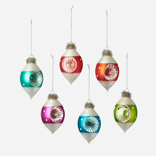 Finial Reflector Glass Ornament Assorted Hot on Sale