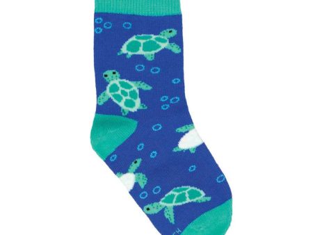 Bubbly Turtles Kid s Socks Blue (2-4 Years) For Cheap