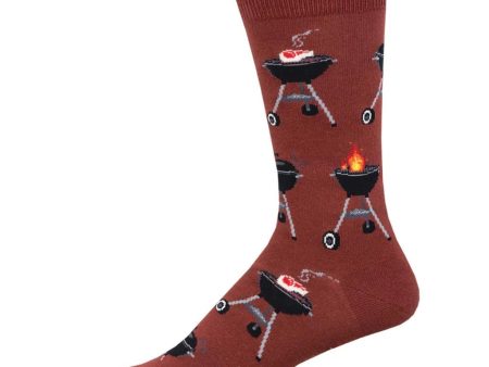 Fired Up Men s Crew Socks Red Sale