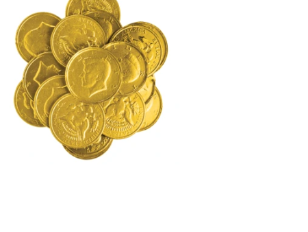 Foiled Gold Chocolate Coins 4 oz Fashion