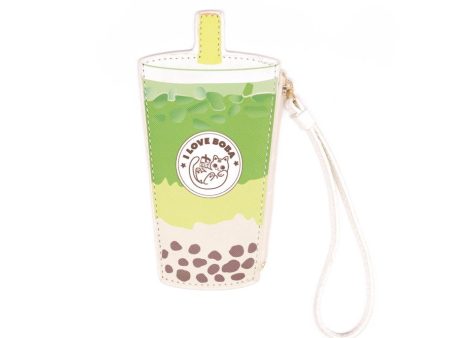 Matcha Boba Milk Tea Novelty Wristlet on Sale