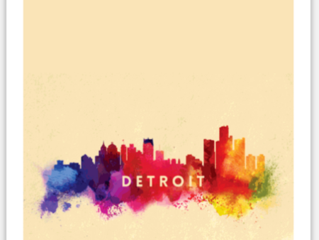 Detroit Skyline Vinyl Sticker Fashion