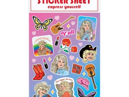 Cowgirl Sticker Sheet Dolly Parton Online Hot Sale