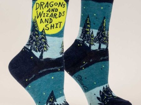 Dragons And Wizards And Shit Women s Socks Cheap