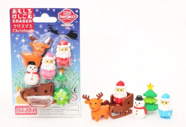 Christmas Eraser Set Iwako Discount