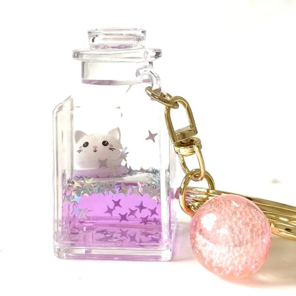 Kitty Star Bottle Keychain Cheap