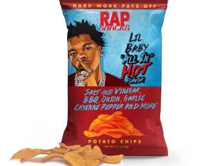 Rap Snacks All In Hot Flavor Chips Lil Baby 2.5oz on Sale