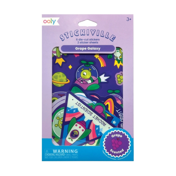 Grape Galaxy Scented 2 Sheets And 6 Die Cut Stickers Online Sale