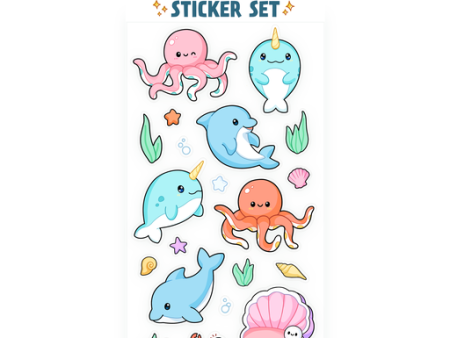 Aquatic Friends Sticker Sheet Sale