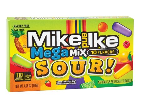 Mike And Ike Sour Mega Mix Theater Box 4.25 oz Hot on Sale