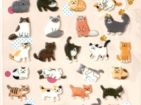 Cat Puffy Stickers Funny Sticker World For Cheap