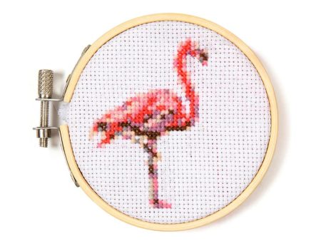 Mini Flamingo Cross Stitch Embroidery Kit Online