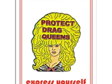 Protect Drag Queens Pride Enamel Pin Hot on Sale