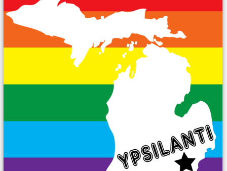 Ypsilanti Rainbow Vinyl Sticker For Sale