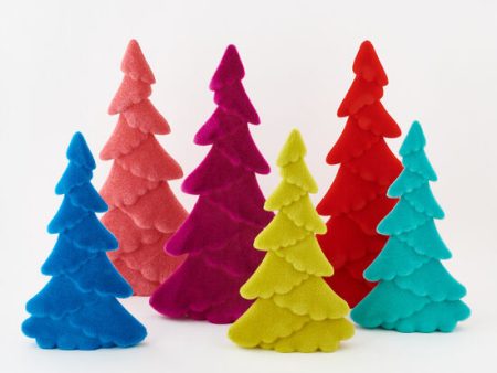 Flocked Christmas Tree 18  (TURQUOISE, TEAL, OR RED) Online Sale