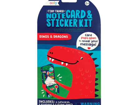 Tiny Tadas Dinos & Dragons Note Card & Sticker Kit Online Sale