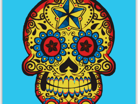 Sugar Skull Vinyl Sticker Hot on Sale