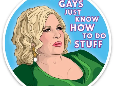 Jennifer Coolidge Gays Do Stuff Die Cut Sticker For Cheap