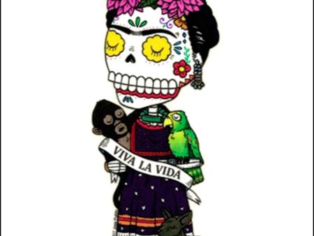 Frida Kahlo Viva La Vida Sugar Skull Sticker For Cheap