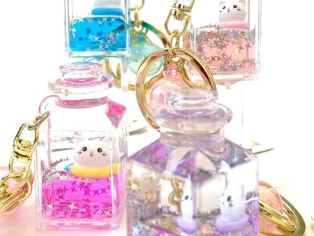 Kitty Star Bottle Keychain Cheap