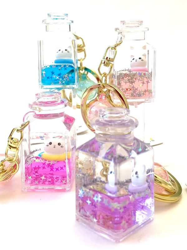 Kitty Star Bottle Keychain Cheap