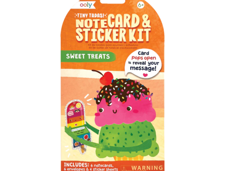 Tiny Tadas Sweet Treats Note Card & Sticker Kit Fashion