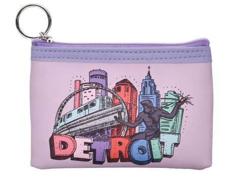 Detroit Sketch Coin Purse Cheap