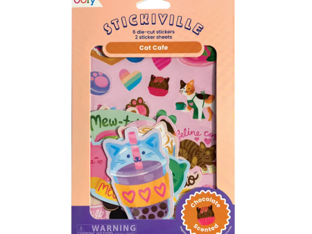 Cat Cafe Scented 2 Sheets And 6 Die Cut Stickers For Cheap