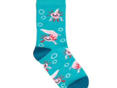 Awesome Axolotls Kid s Socks Teal (4-7 Years) on Sale