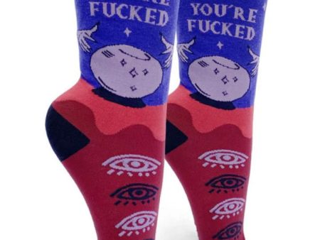 You re Fucked Crystal Ball Women s Socks on Sale