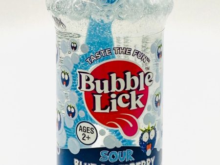 Bubble Lick Sour Blue Raspberry Flavored Bubbles Hot on Sale