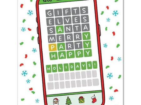 Card Happy Holidays Wordle Christmas For Sale