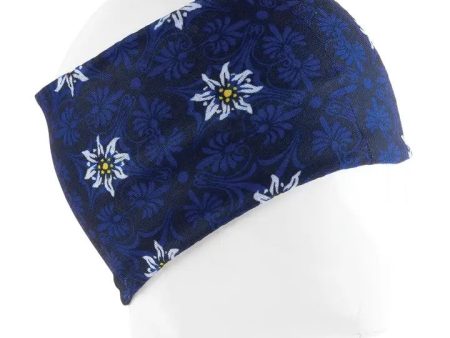 Infinity Dark Blue Flower Circles Bandana Discount