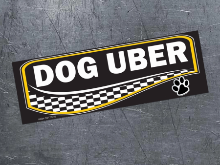 Dog Uber Magnetic Bumper Sticker Sale