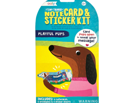 Tiny Tadas Playful Pups Note Card & Sticker Kit Online Hot Sale