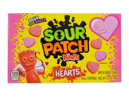 Sour Patch Kids Hearts Valentine Theater Box 3.1 oz Fashion