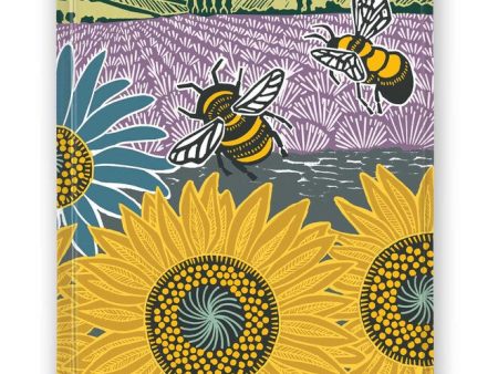 Sunflower Fields Foil Hard Cover Notebook Kate Heiss on Sale