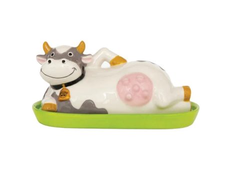 Udderly Buttery Cow Butter Dish on Sale