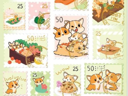 Dog Stamp Stickers Nekoni on Sale