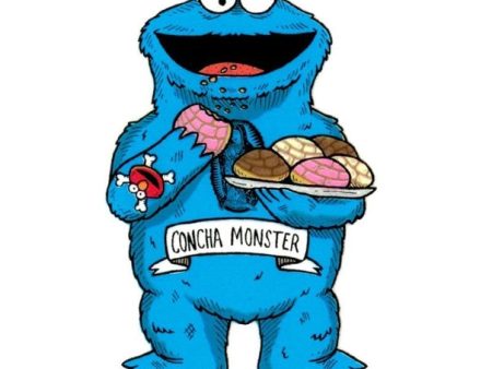 Cookie Monster Sugar Skull Sticker Sesame Street For Discount