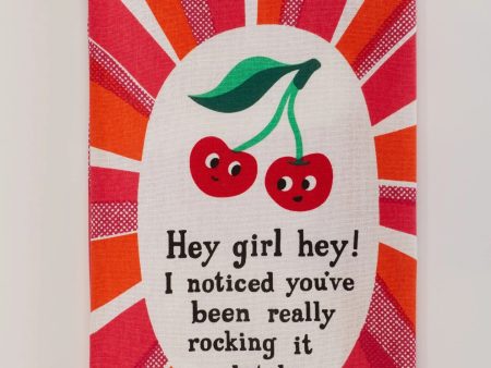 Hey Girl Cherries Dish Towel Fashion