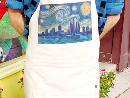 Detroit Starry Night Apron For Discount