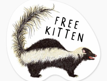 Free Kitten Skunk Sticker Hot on Sale