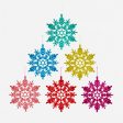 Flocked Snowflake Ornament Assorted 12  Discount