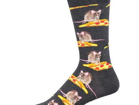 You Wanna Pizza Me Men s Crew Socks Charcoal Heather Online now