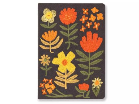 Chunky Flowers Embroidered Journal Supply