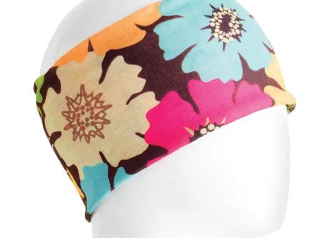 Infinity Brown Colorful Flowers Bandana Discount